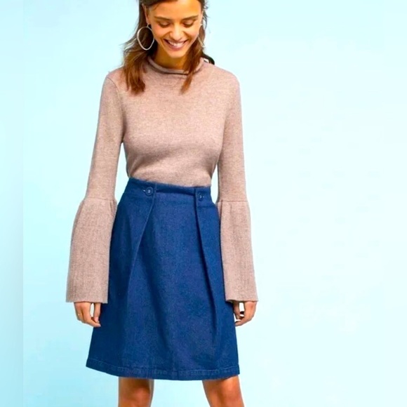 Anthropologie Dresses & Skirts - Nwt Anthropologie Lili’s Closet denim skirt with button detail